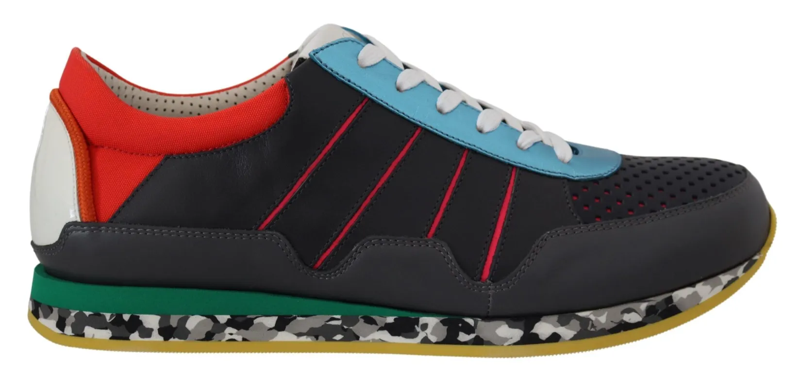 Multicolor Leather-Blend Low Top Sneakers sold by Louxly
