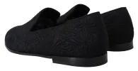 Elegant Jacquard Black Loafers Slide On Flats sold by Louxly