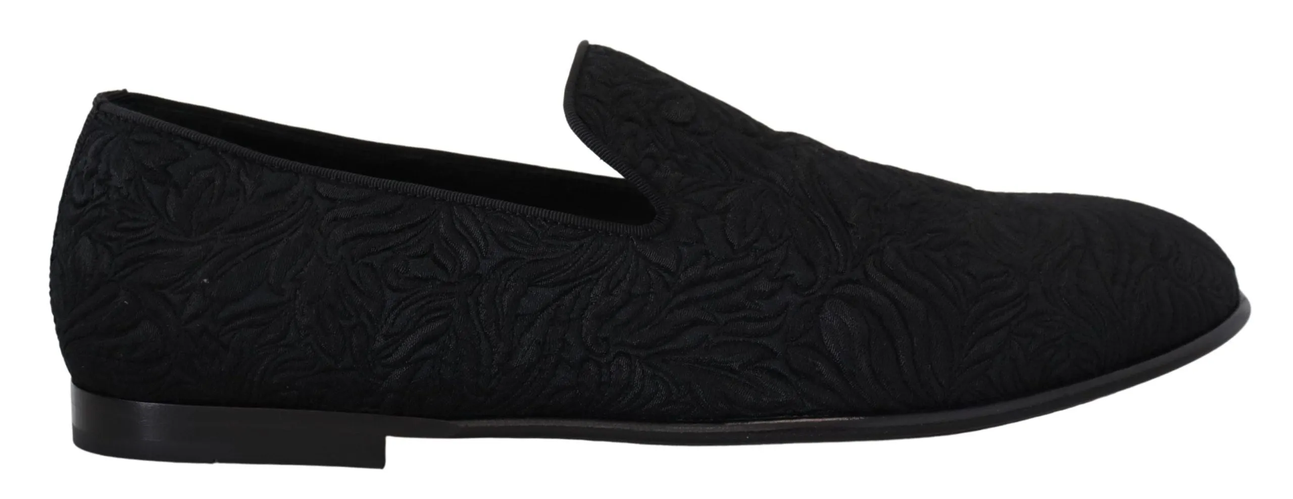 Elegant Jacquard Black Loafers Slide On Flats sold by Louxly