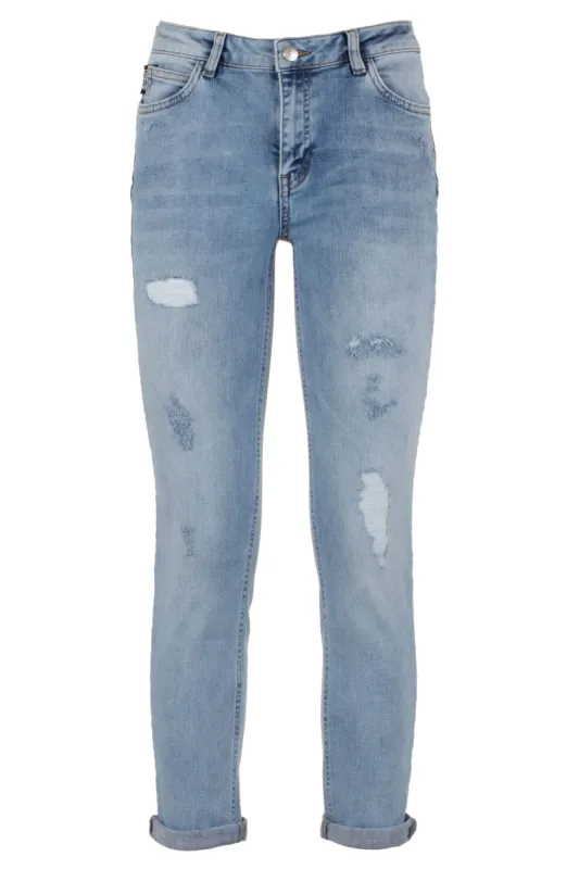 Blue Cotton Women's Jean sold by Louxly