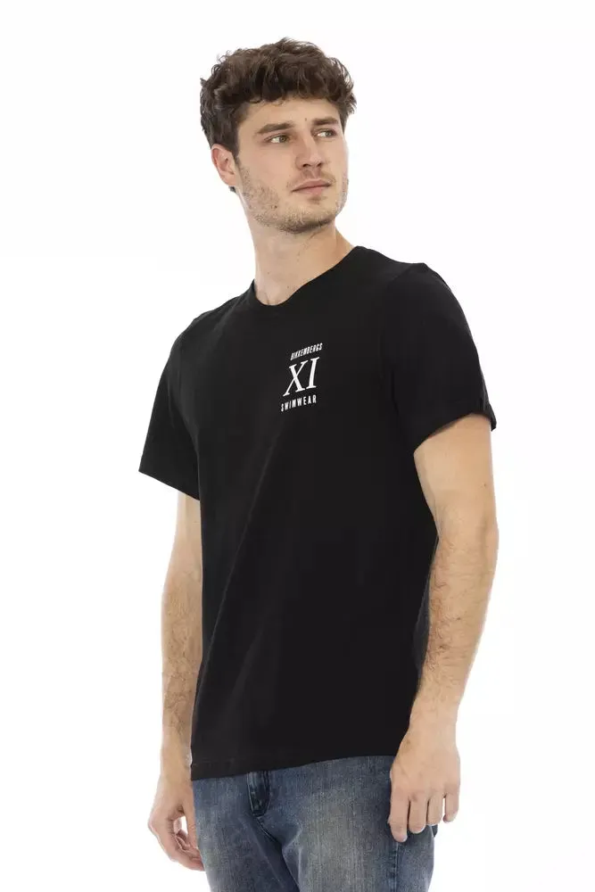 Black Cotton Men T-Shirt sold by Louxly product image thumbnail 2