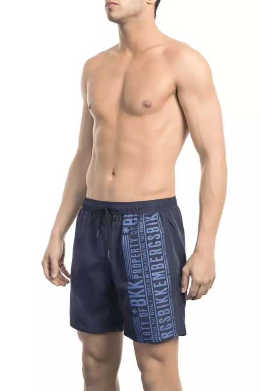 Blue Polyester Men Swim Short sold by Louxly
