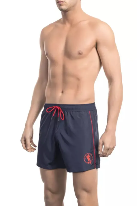 Blue Polyester Men Swim Short sold by Louxly