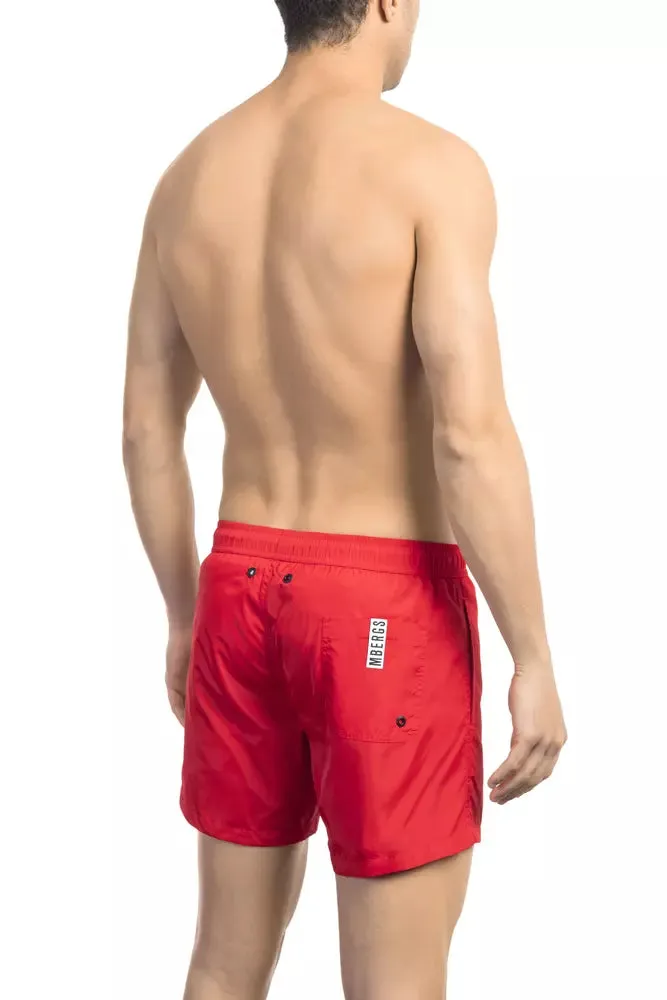 Red Polyamide Men Swim Short sold by Louxly product image thumbnail 2