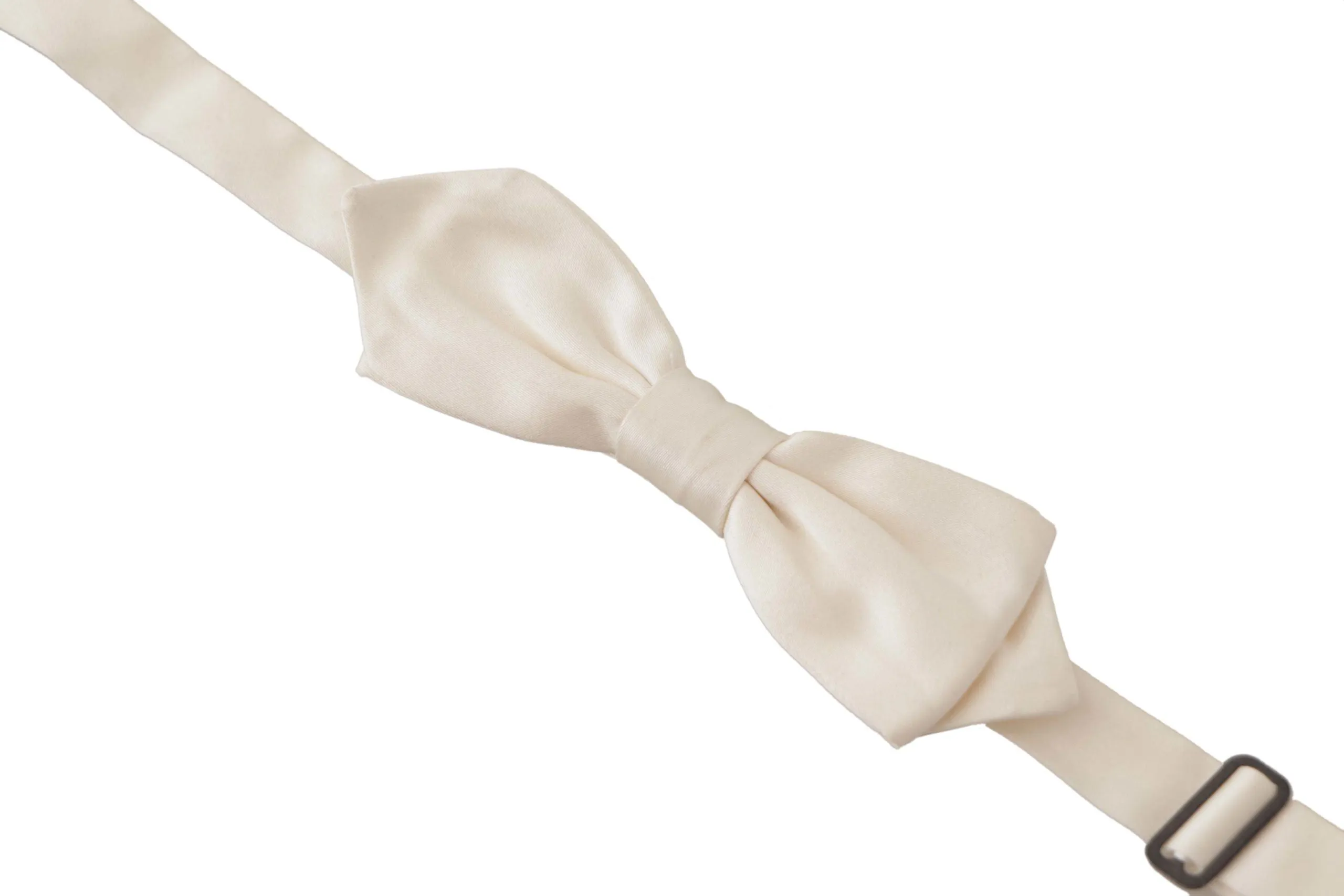 Elegant White Silk Bow Tie sold by Louxly product image thumbnail 3
