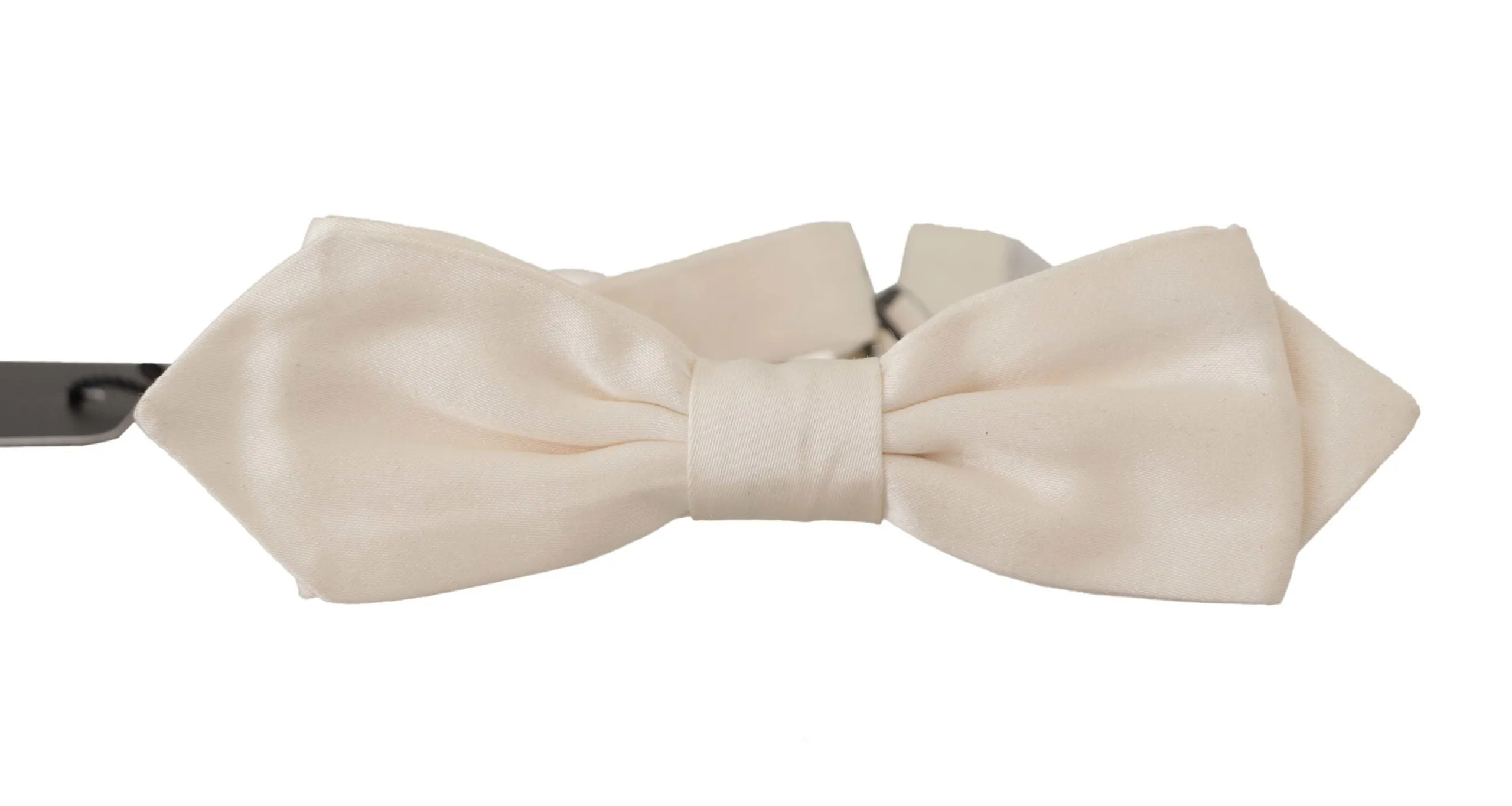 Elegant White Silk Bow Tie sold by Louxly