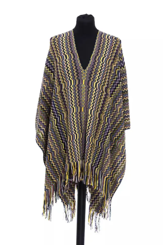 Multicolor Wool Women Poncho made by Missoni