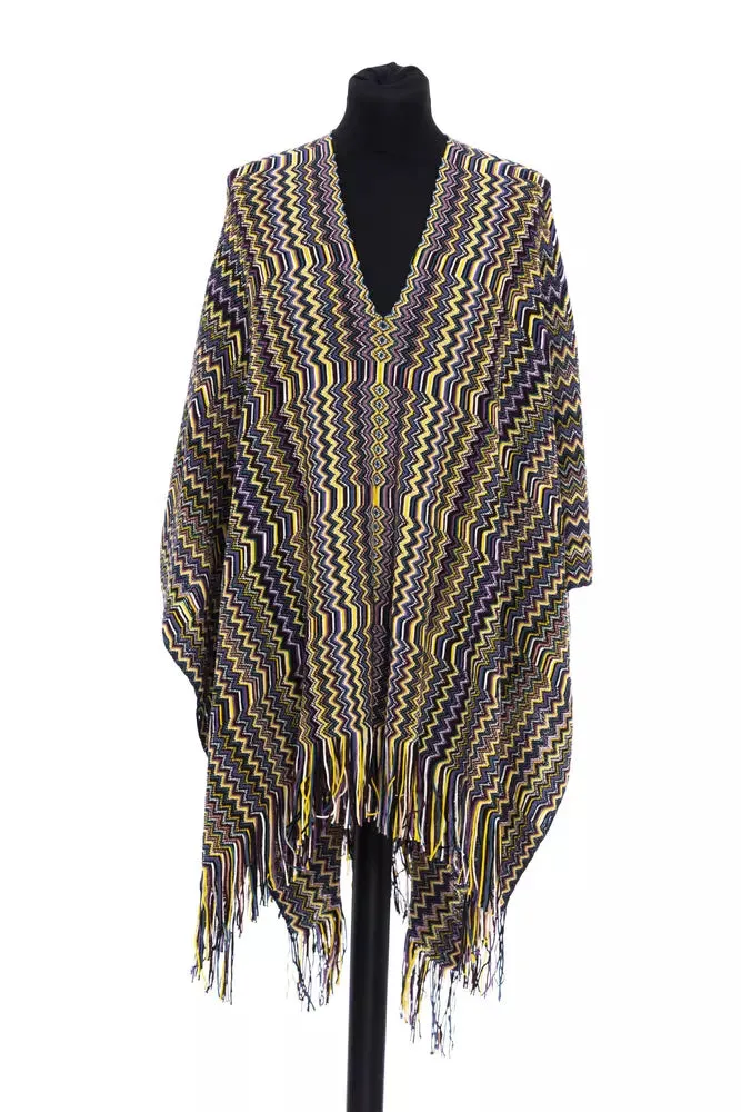 Multicolor Wool Women Poncho sold by Louxly