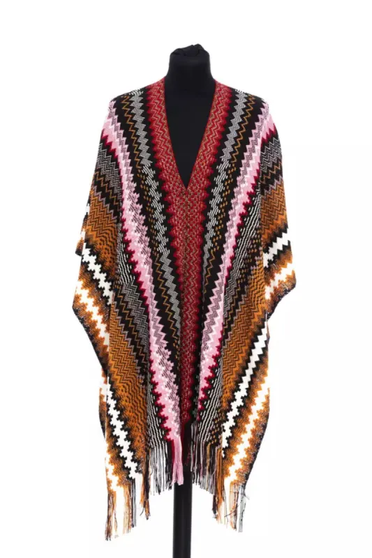 Multicolor Wool Women Poncho made by Missoni