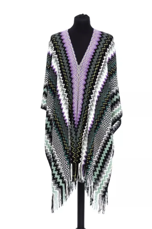 Multicolor Wool Women Poncho made by Missoni