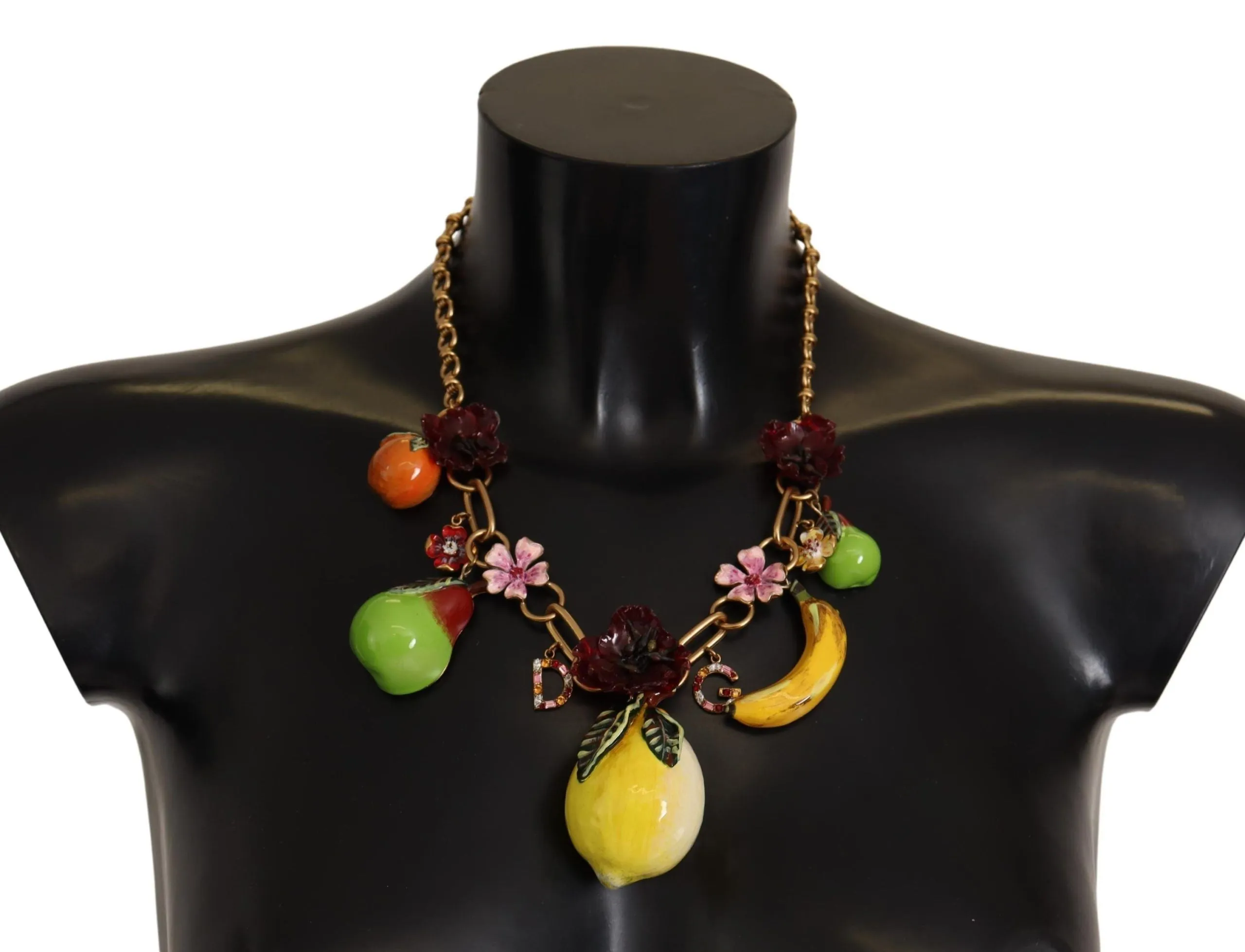 Chic Gold Statement Sicily Fruit Necklace sold by Louxly