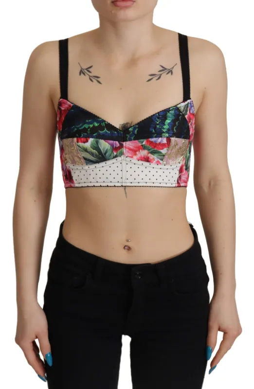 Floral Print Cropped Corset Top sold by Louxly
