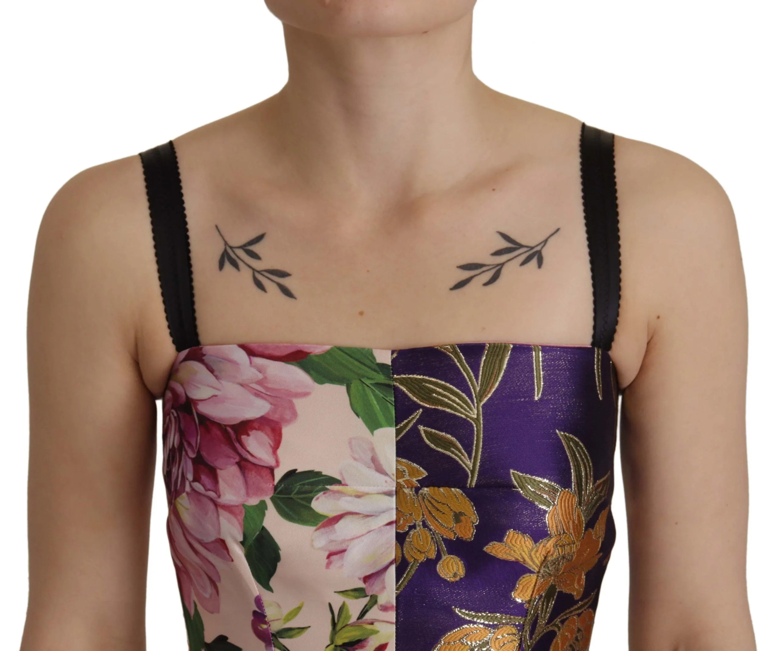 Patchwork Elegance Silk Blend Dress sold by Louxly product image thumbnail 4