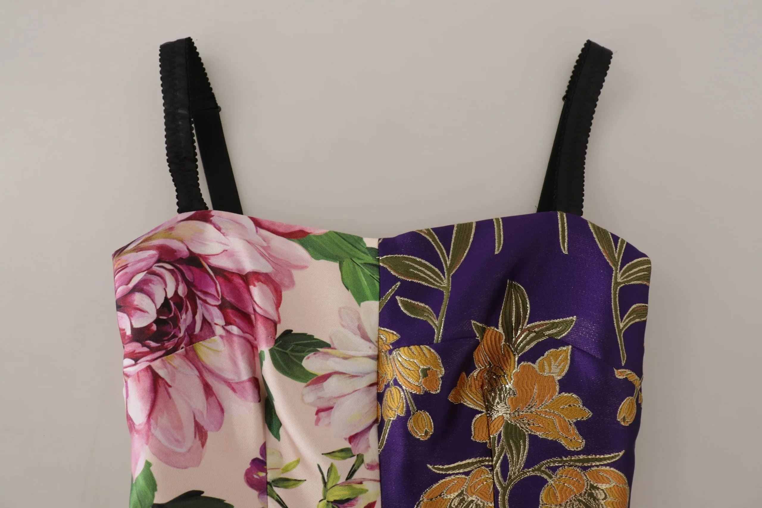 Patchwork Elegance Silk Blend Dress sold by Louxly product image thumbnail 5