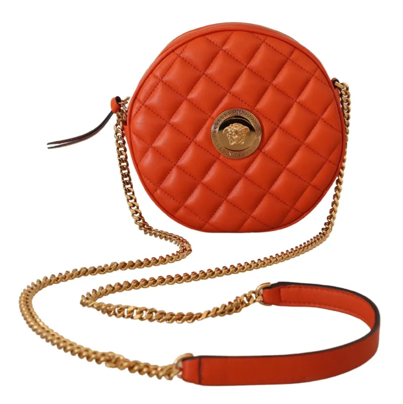 Elegant Round Nappa Leather Crossbody Bag sold by Louxly