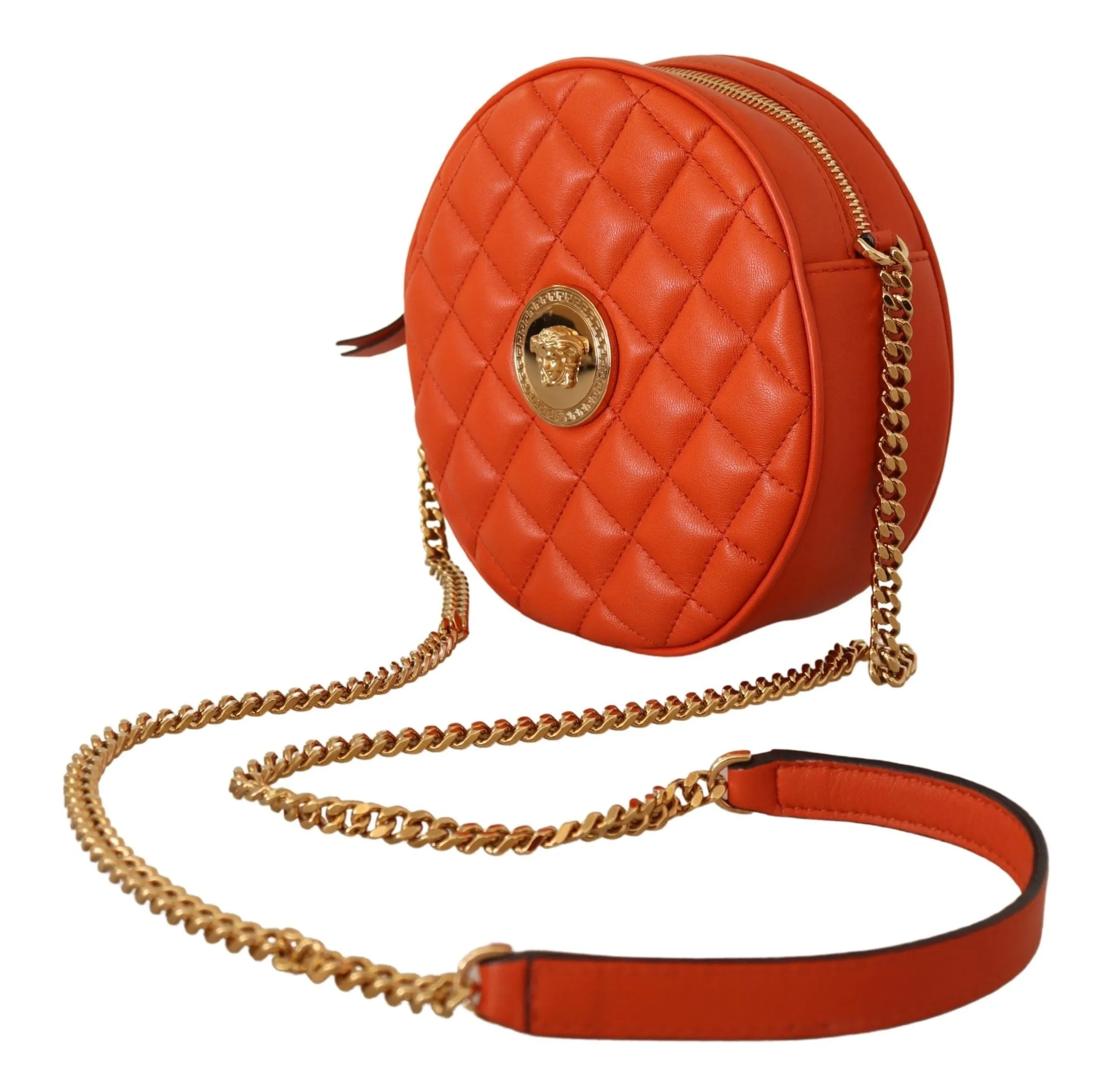 Elegant Round Nappa Leather Crossbody Bag sold by Louxly product image thumbnail 2