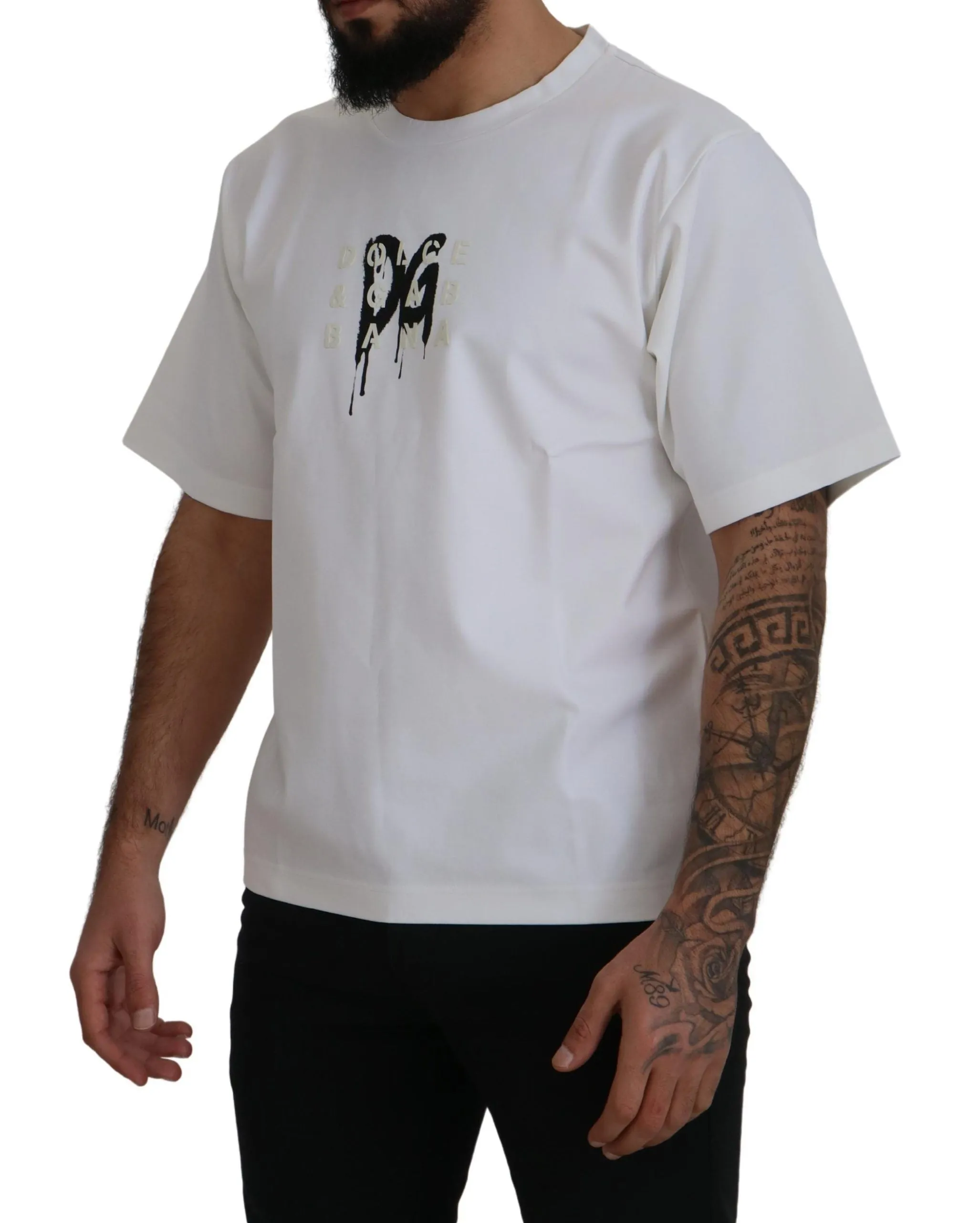 Timeless White Logo Crewneck Tee sold by Louxly product image thumbnail 2
