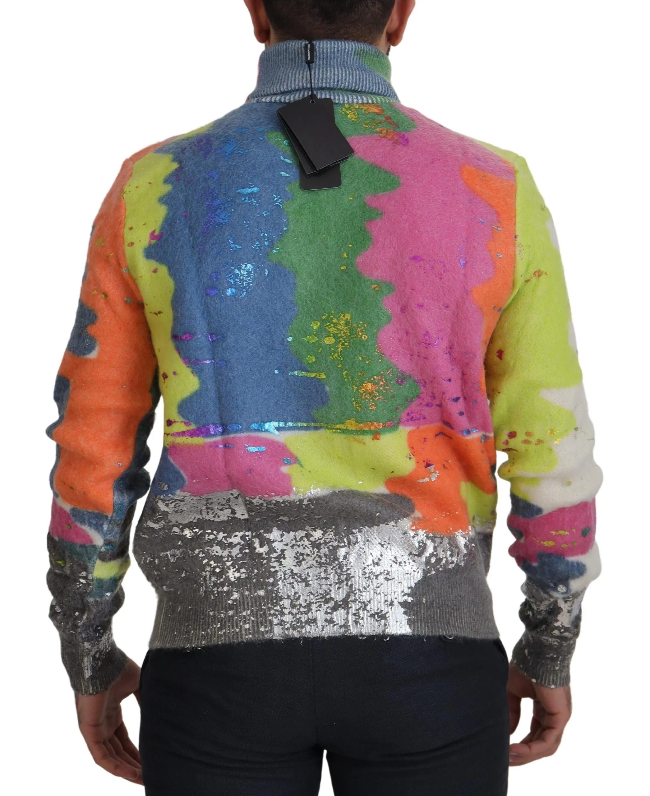 Multicolor Turtleneck TV Motive Sweater sold by Louxly product image thumbnail 2