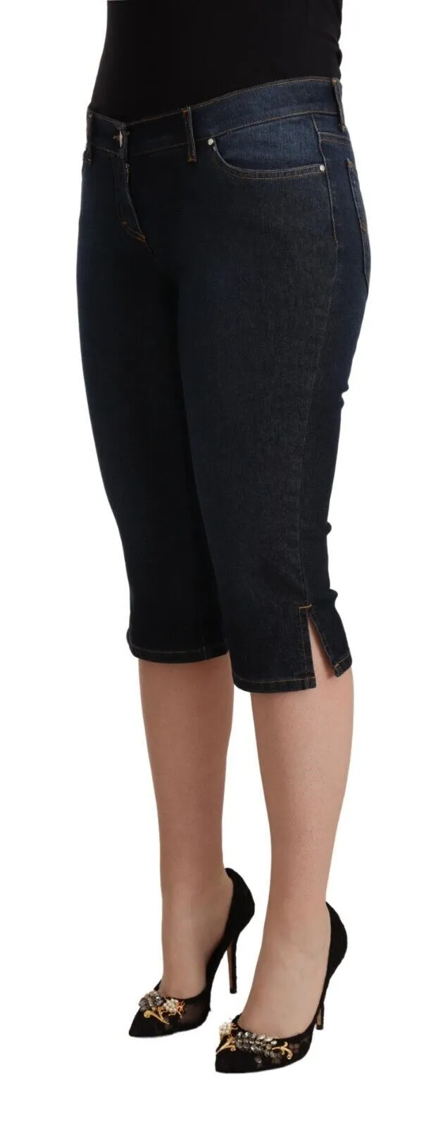 Chic Low Waist Capri Denim Pants sold by Louxly product image thumbnail 2