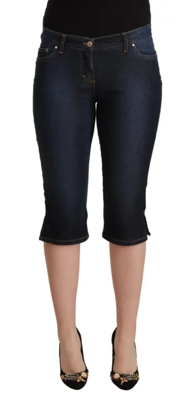 Chic Low Waist Capri Denim Pants sold by Louxly