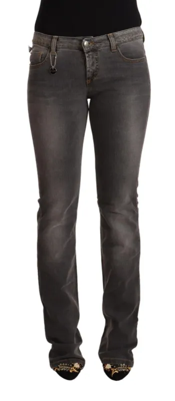 Chic Gray Low Waist Skinny Denim sold by Louxly