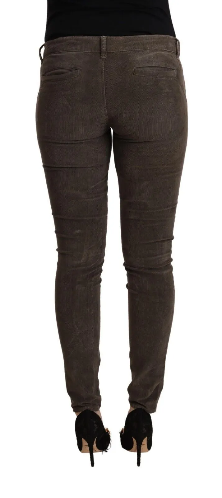 Chic Slim Fit Brown Skinny Jeans sold by Louxly product image thumbnail 3