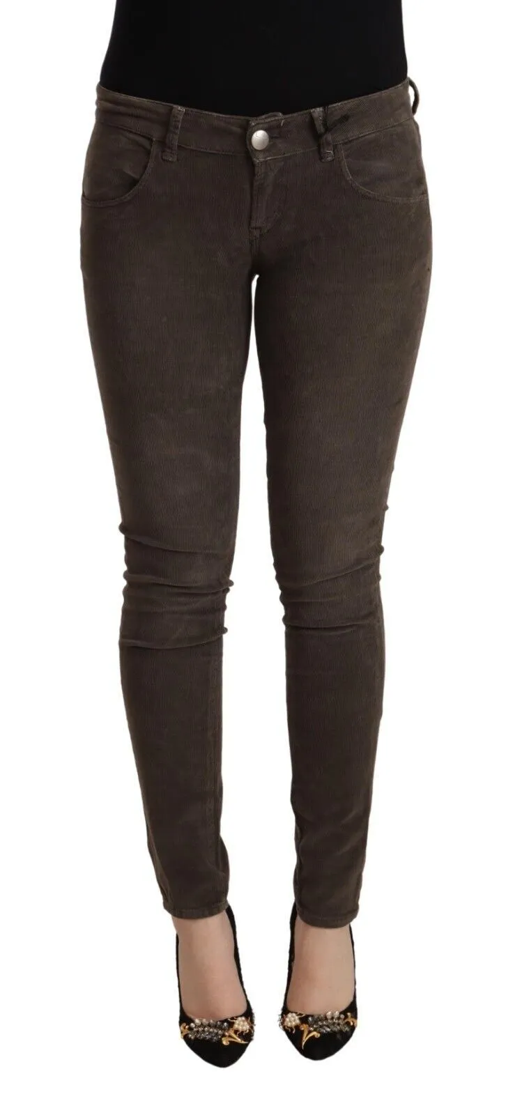 Chic Slim Fit Brown Skinny Jeans sold by Louxly
