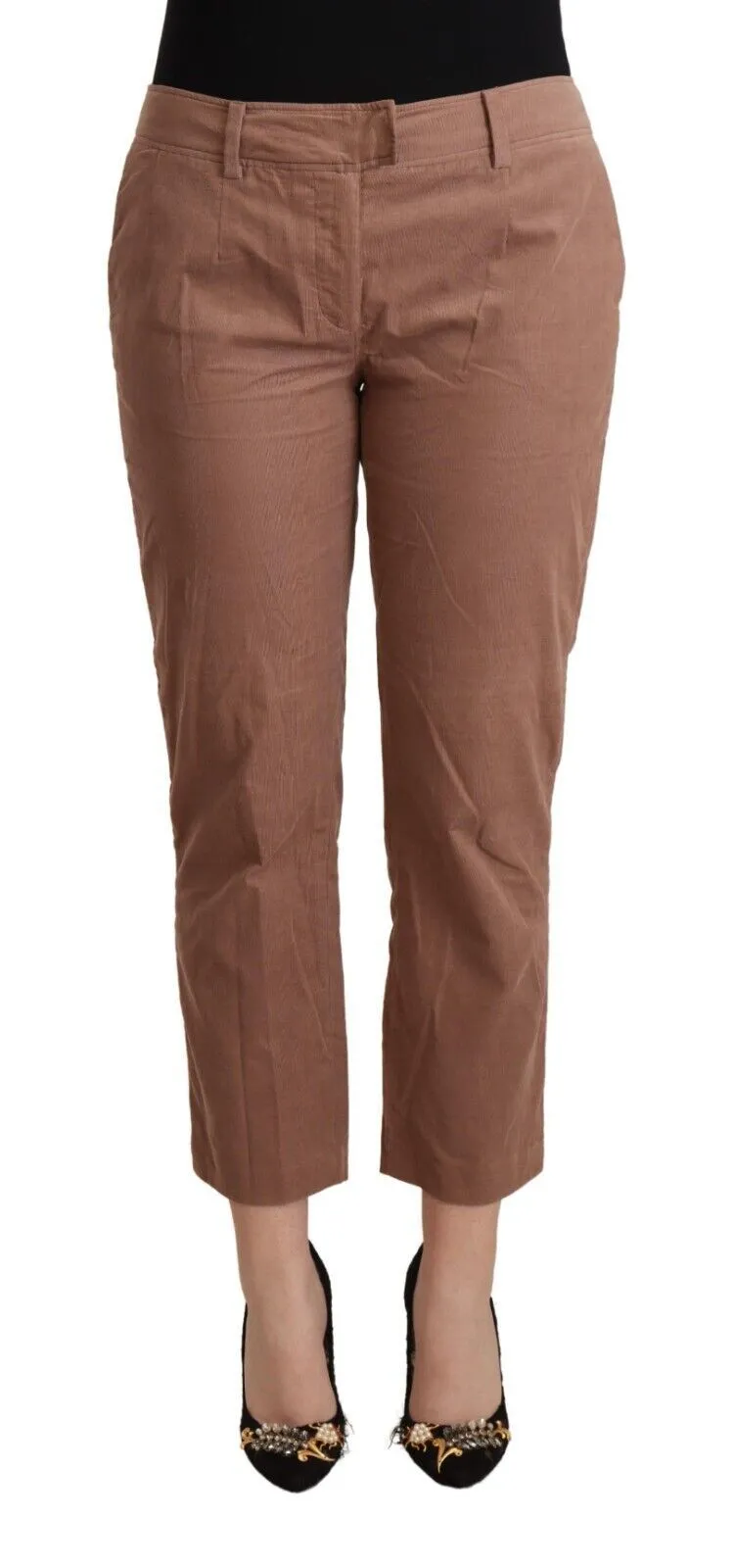 Chic Tapered Cropped Mid Waist Pants sold by Louxly