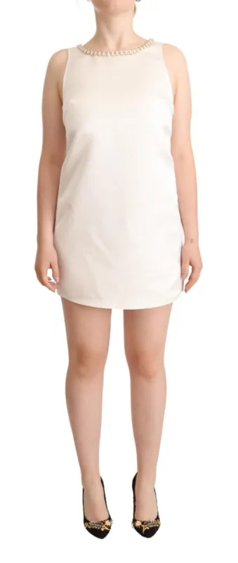 Elegant Sleeveless Mini Dress with Embellished Neckline sold by Louxly