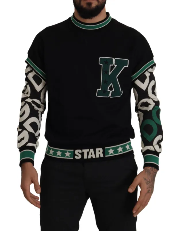 Regal Crewneck Pullover Sweater - Black & Green sold by Louxly