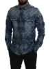 Elegant Slim Fit Casual Blue Men's Shirt sold by Louxly