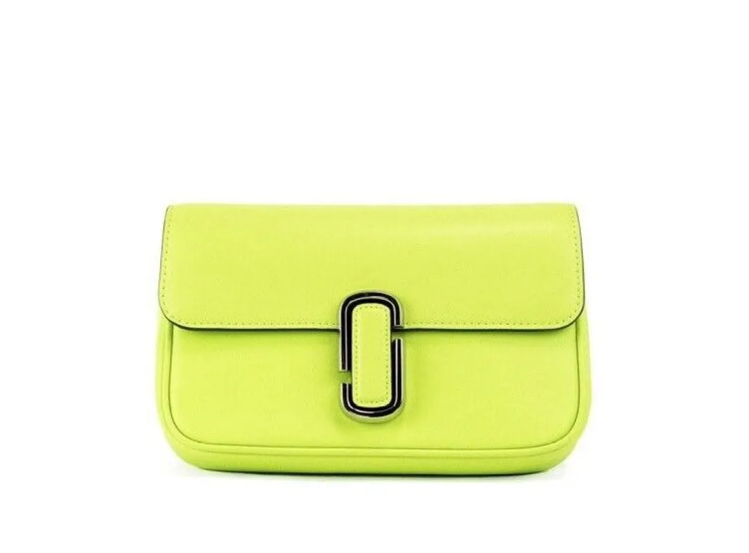 The J Marc Green Glow Smooth Leather Shoulder Crossbody Handbag sold by Louxly