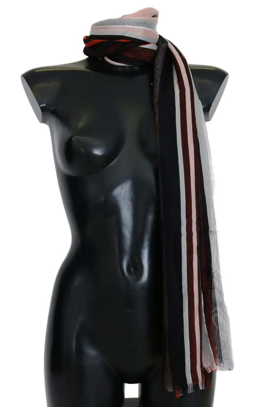 Elegant Multicolor Silk Fringed Scarf sold by Louxly product image thumbnail 2