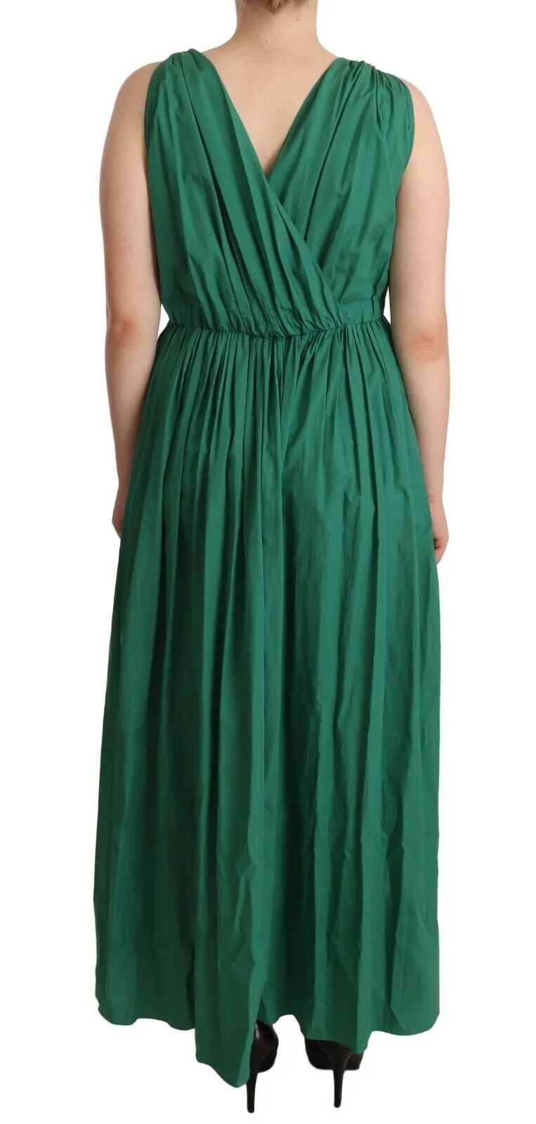 Elegant Deep Green Sleeveless A-Line Dress sold by Louxly product image thumbnail 5
