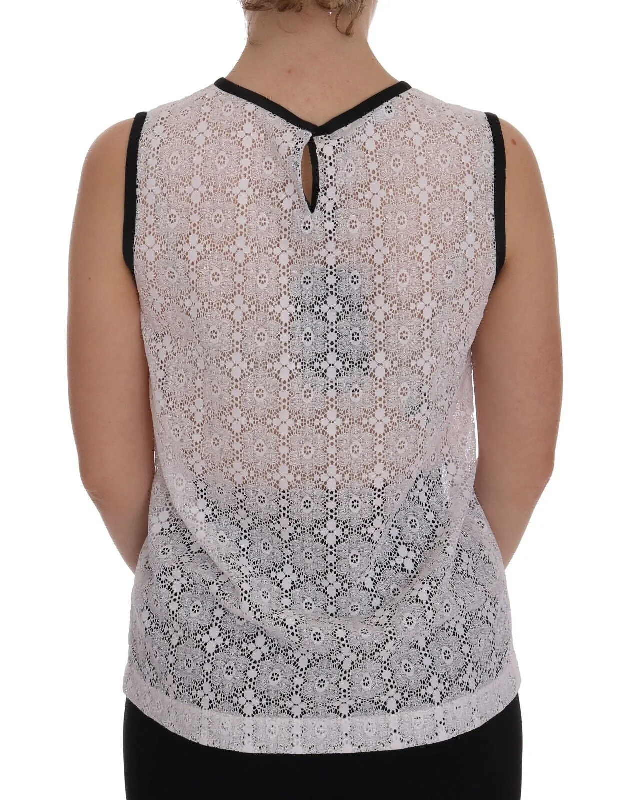 Elegant White Nylon Tank Top sold by Louxly product image thumbnail 3