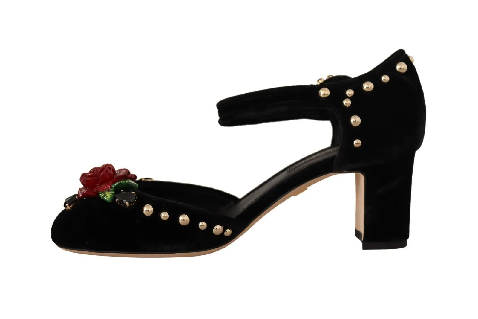 Black Crystal Rose Heel Sandals sold by Louxly product image thumbnail 5