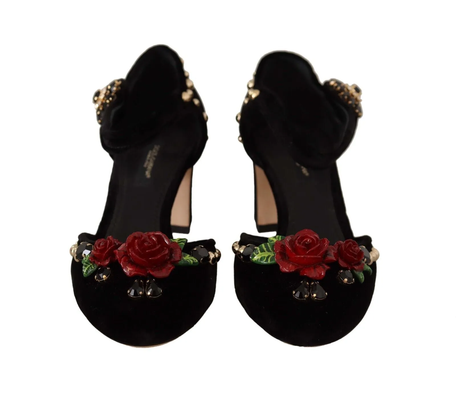 Black Crystal Rose Heel Sandals sold by Louxly product image thumbnail 2