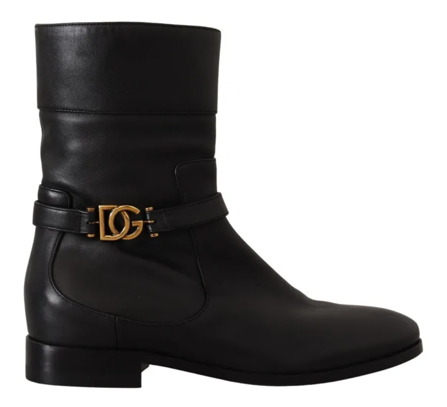Elegant Leather Biker Boots sold by Louxly