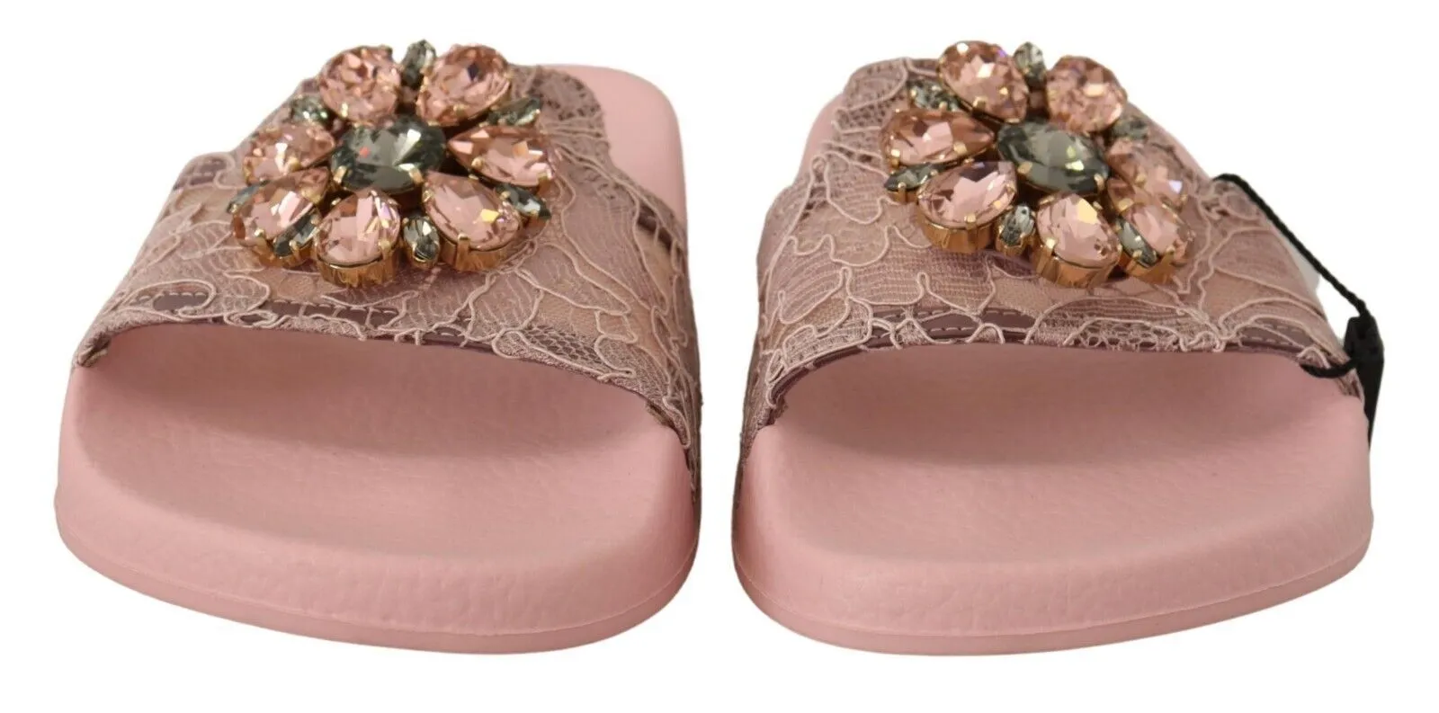 Floral Lace Crystal Embellished Slide Flats sold by Louxly product image thumbnail 2
