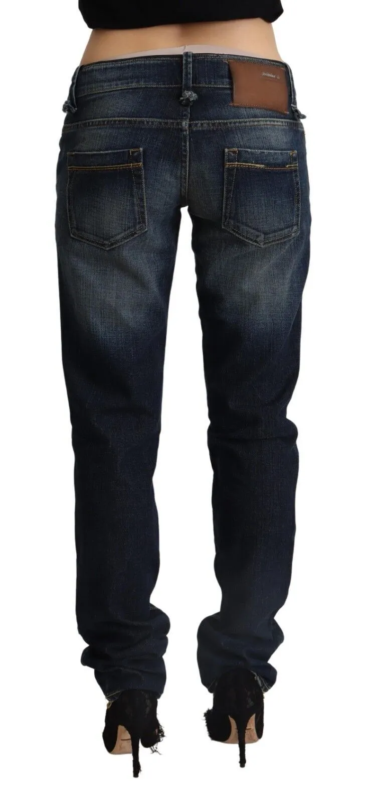 Chic Dark Blue Low Waist Skinny Jeans sold by Louxly product image thumbnail 3