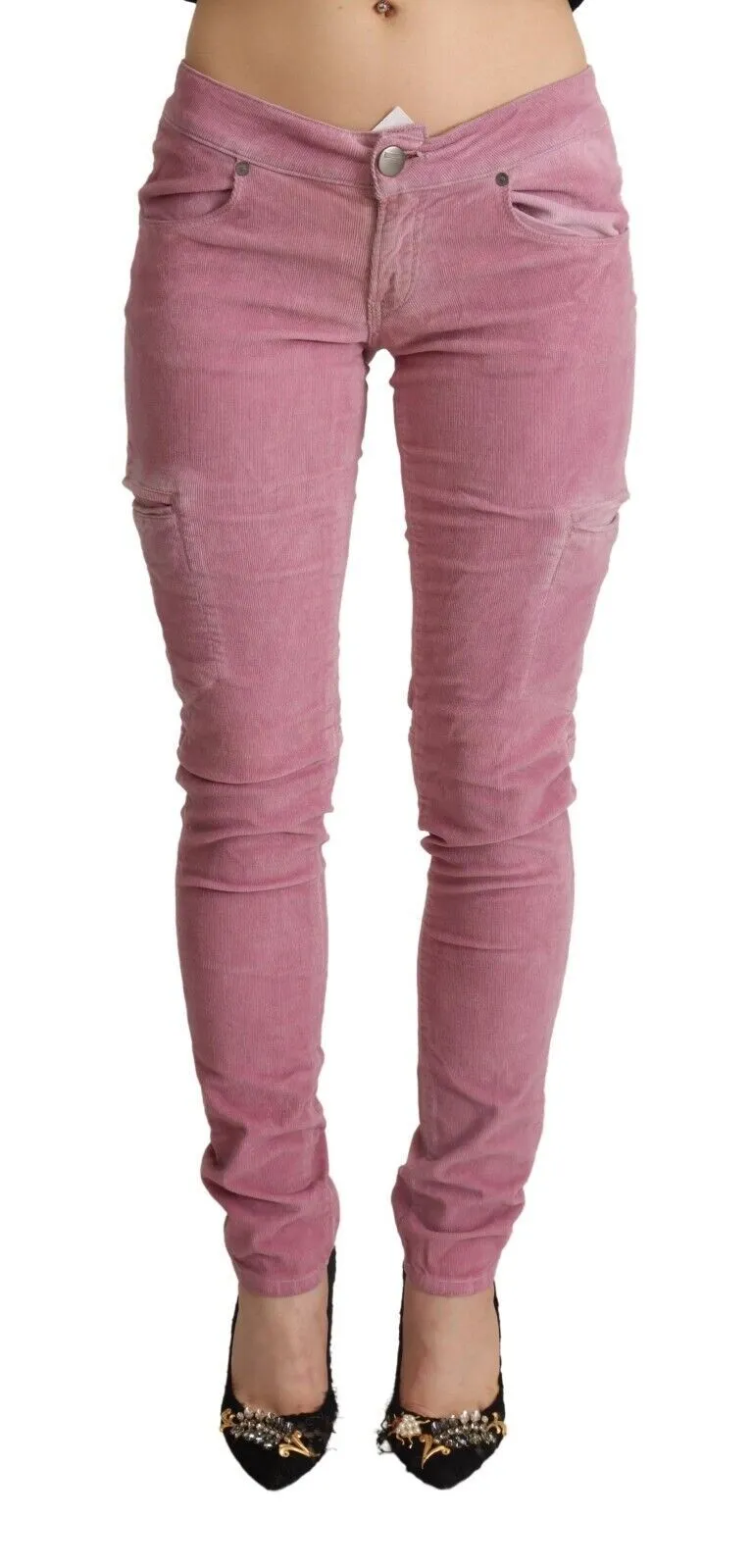 Chic Pink Low Waist Skinny Jeans sold by Louxly