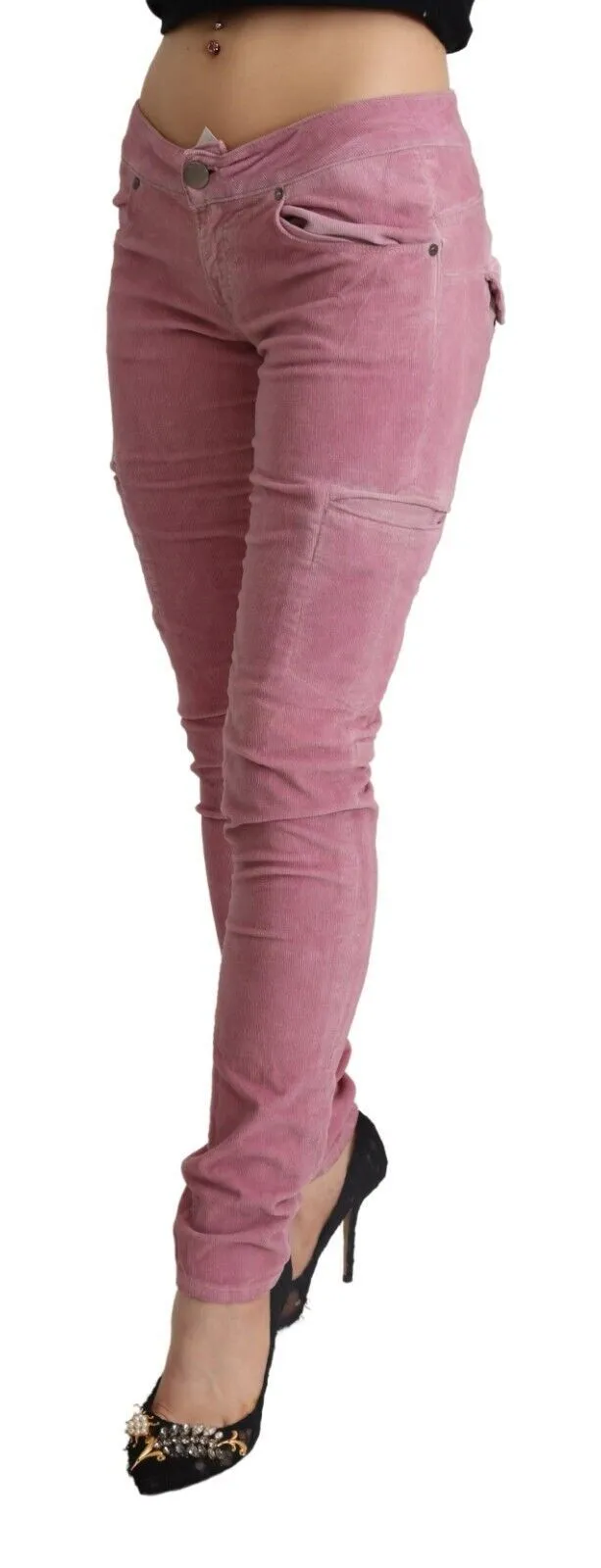 Chic Pink Low Waist Skinny Jeans sold by Louxly product image thumbnail 2