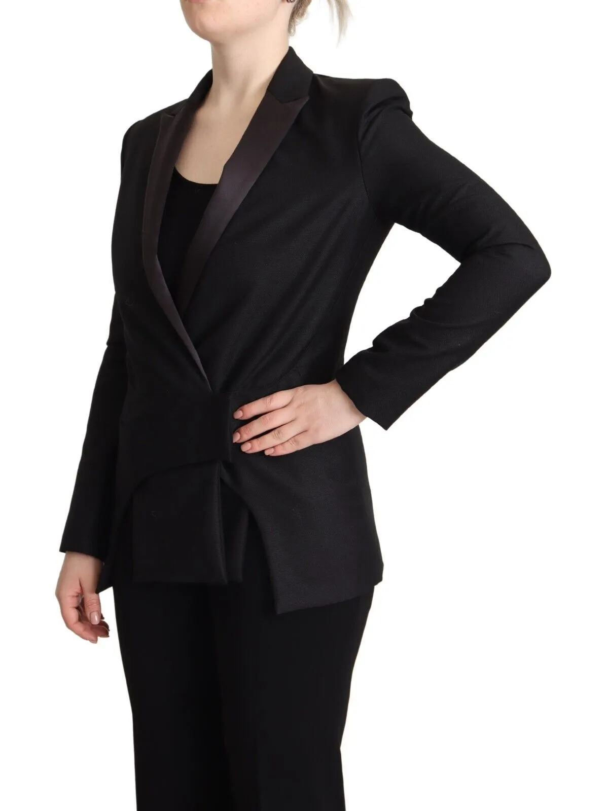 Elegant Black Double-Breasted Blazer sold by Louxly product image thumbnail 2