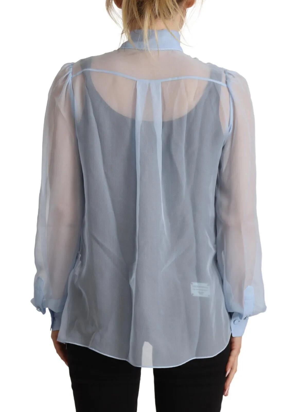 Elegant Silk Ascot Collar Blouse sold by Louxly product image thumbnail 3