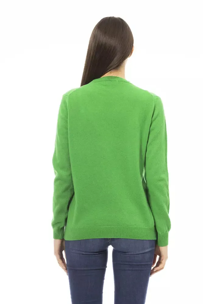 Green Wool Women Sweater sold by Louxly product image thumbnail 3