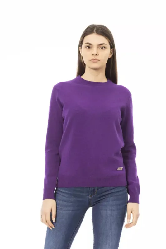 Purple Wool Women Sweater sold by Louxly