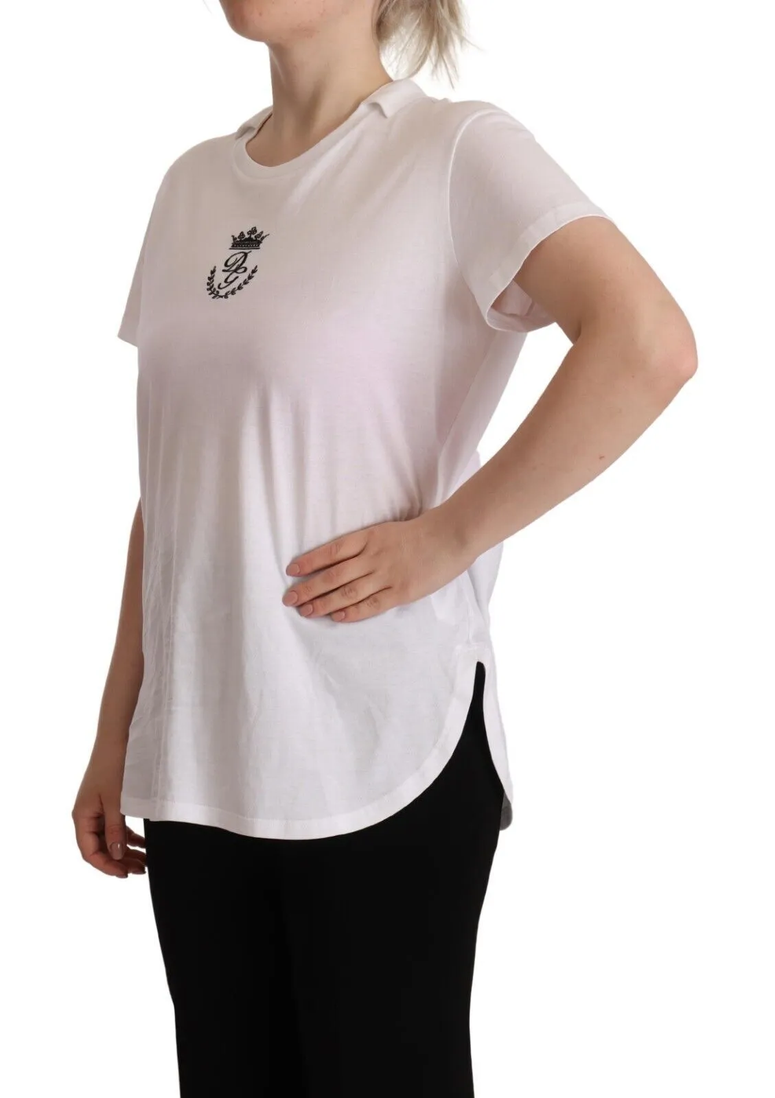 Elegant Collared Crown Print Tee sold by Louxly product image thumbnail 2