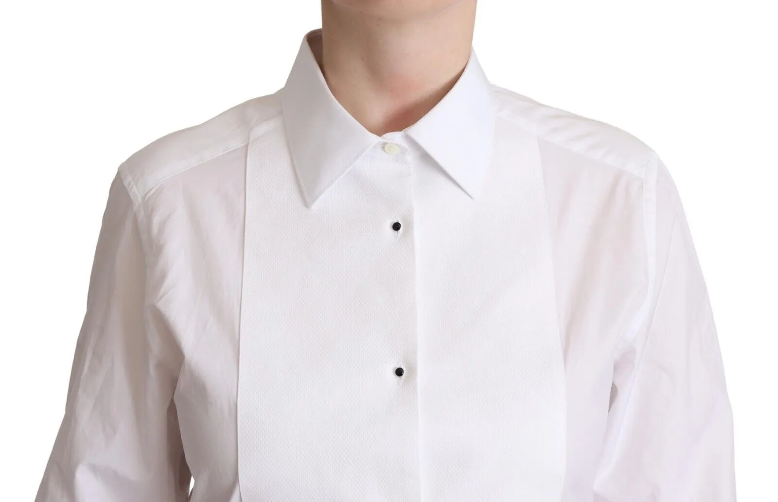 Elegant White Poplin Dress Shirt sold by Louxly product image thumbnail 4