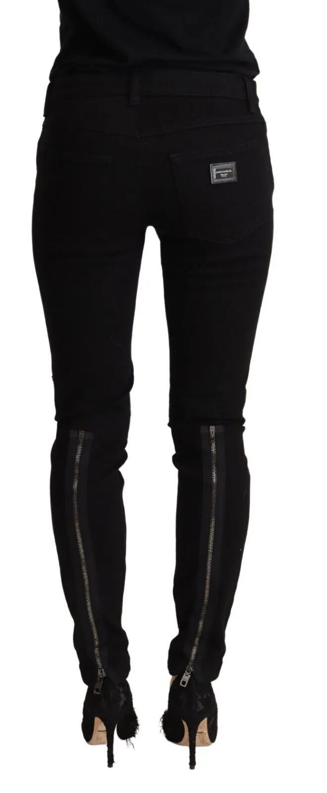 Slim Fit Black Skinny Denim Jeans sold by Louxly product image thumbnail 3