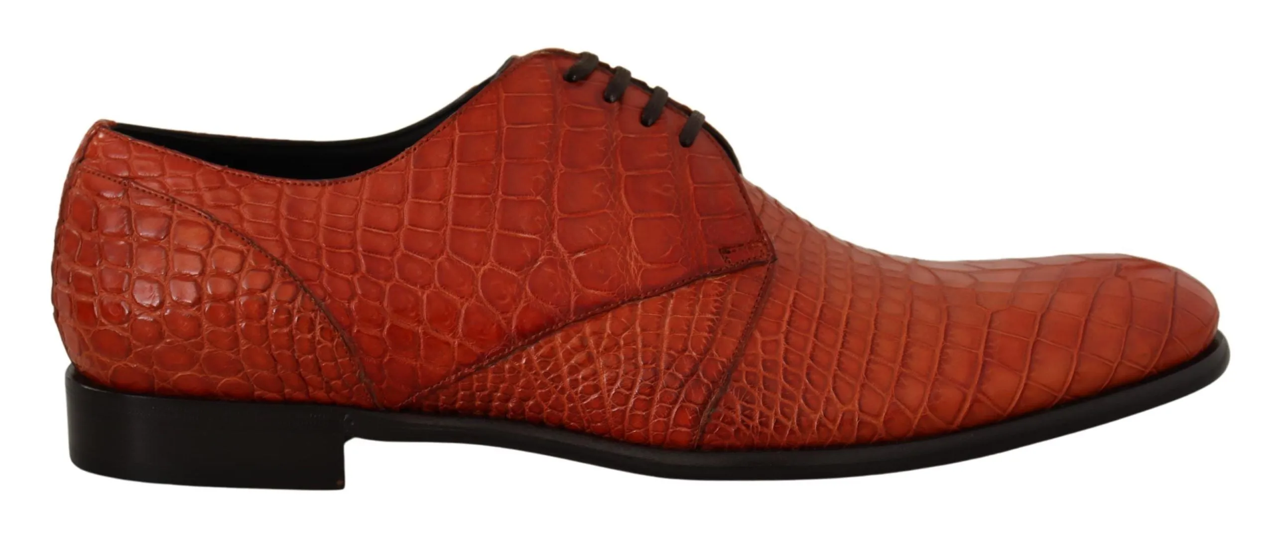 Exotic Orange Croc Leather Laceup Dress Shoes sold by Louxly